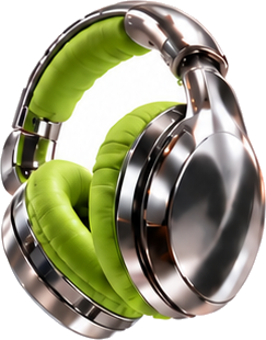 Green headphones