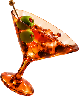 Martini with olives
